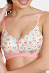 Zivame Retro Vibes Double Layered Non Wired 3/4th Coverage T-Shirt Bra - Flamingo Pink — thumbnail 5